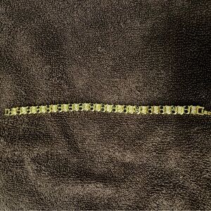 Black onyx gold tone bracelet